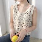 Crochet Tank Top Almond - One Size