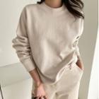 Plain Sweatshirt Light Almond - One Size