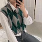 Argyle Knit Vest / Shirt