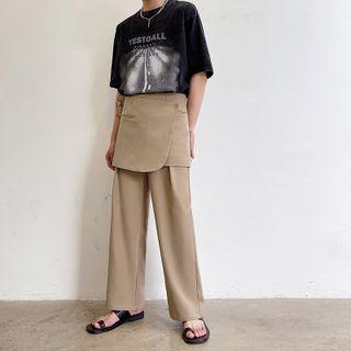 Detachable Plain Dress Pants