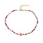 Heart Bead Choker 01 - Pink & Red & Blue - One Size
