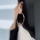 Bamboo Alloy Open Hoop Earring