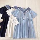 Sailor-collar Short-sleeve Dress