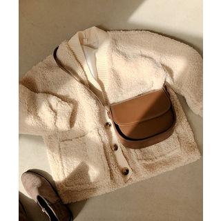 V-neck Fleece Cardigan