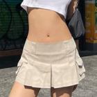 Sleeveless Crew-neck Colour Block Crop Tank Top