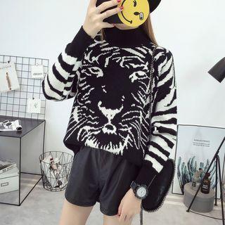 Tiger High Neck Sweater
