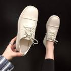 Patent Platform Lace-up Sneakers