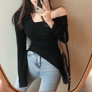 Long-sleeve Irregular Top