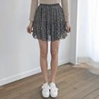 Patterned Chiffon Miniskirt