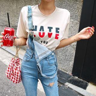 Hate You Love You Lettering T-shirt
