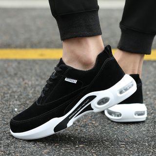 Faux Suede Fleece-lined Platform Sneakers