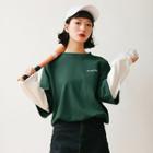 Mock Two-piece Long-sleeved Lettering Loose-fit T-shirt