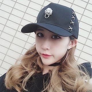 Lion-accent Stitched Baseball Hat