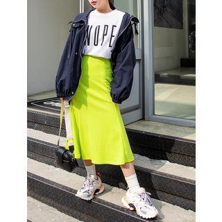 Plus Size Drawstring Loose-fit Windbreaker Jacket