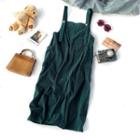 Midi Overall Dress Dark Green - One Size