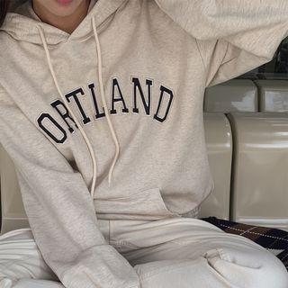 Portland Letter Embroidery Hoodie