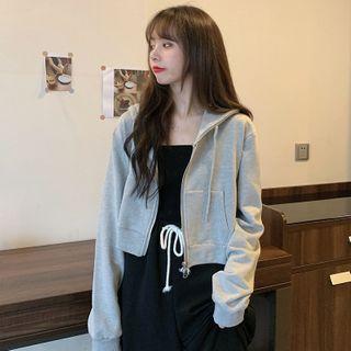 Hooded Zip Cropped Jacket