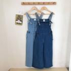 Plain Shirt / Wide Leg Denim Dungaree
