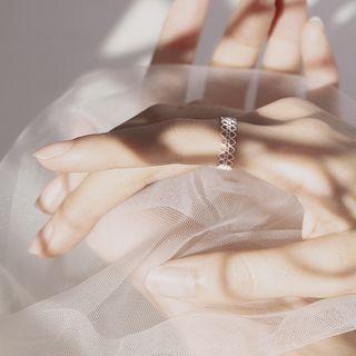 Perforated Open Ring 1 Pc - Open Ring - Silver - One Size