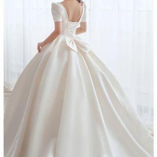Short-sleeve Wedding Ball Gown / Set