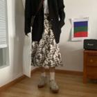 Printed A-line Midi Skirt Print - One Size