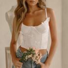 Butterfly Applique Mesh Camisole Top