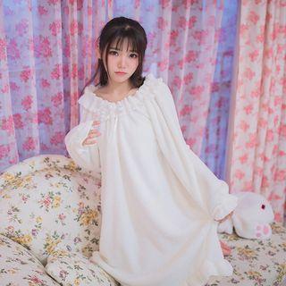 Long-sleeve Fleece Nightdress