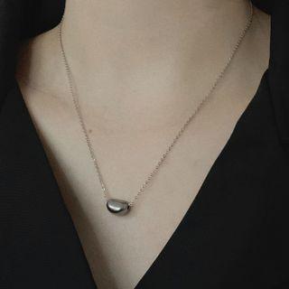 Bean Necklace Silver - 5cm
