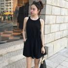 Halter Playsuit Black - One Size