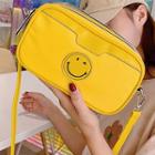 Smile Face Applique Zip Cross Bag