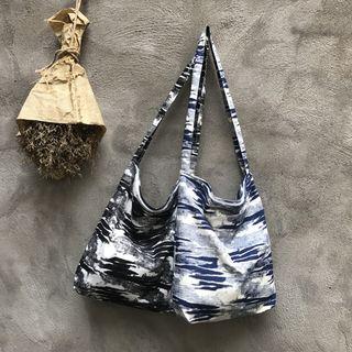 Camo Print Canvas Shopping Bag