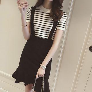 Strapped Ruffle Skirt