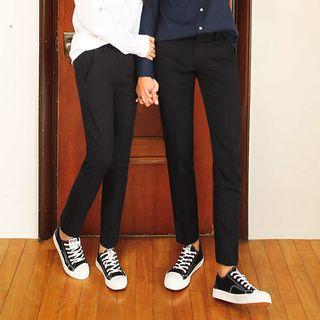 Couple Front-tab Dress Pants