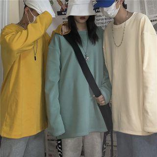 Couple-matching Oversized Plain Sweatshirt