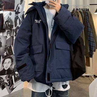 Couple-matching Zip Padded Cargo Jacket