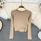 Striped Knot Crop T-shirt