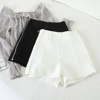 High-waist Zipper Shorts