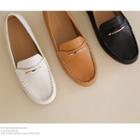 Metal-accent Stitched Loafers