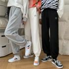 Embroidered High Waist Sweatpants