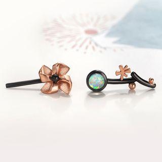 Non-matching Windmill & Bead Earring Earring - As Shown In Figure - One Size