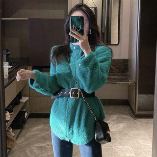 Furry Jacket With Belt