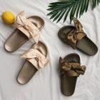 Silk Trim Flat Slide Sandals
