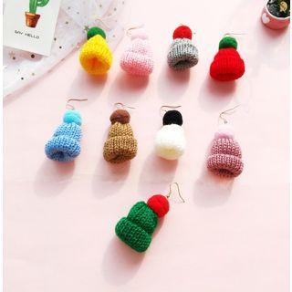 Mini Knit Beanie Dangle Earring