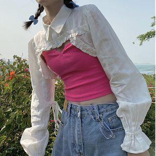 Ruffle Crop Shirt / Camisole Top