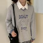 Donut Print Sweatshirt
