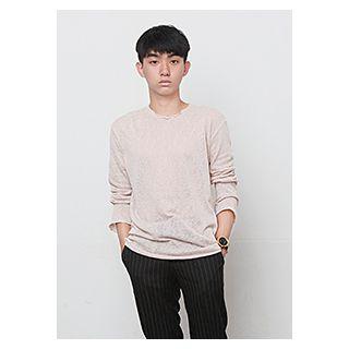 Round-neck Long-sleeve Summer Knit Top