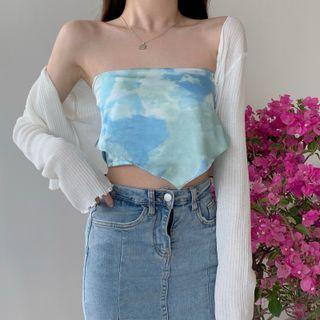 Tie Dye Tube Top Blue - One Size