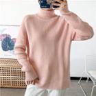 Turtleneck Sweater Pink - M