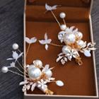 Wedding Faux Pearl Branches Hair Clip 1 Pair - White - One Size