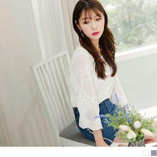Romantic Laced Chiffon Top